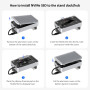 Хаб подставка Qwiizlab MC61 для Mac mini M4 M4 Pro NVMe SSD Thunderbolt 40Gbps